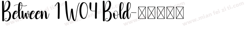 Between 1 W04 Bold字体转换